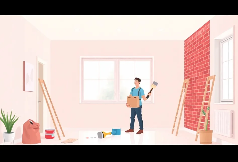 Intérieur rénové après travaux de peinture à Montataire